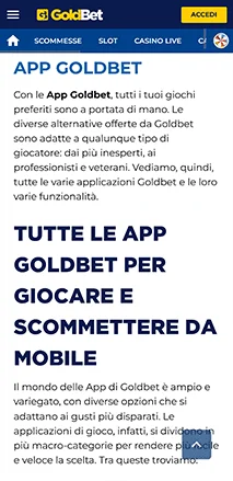 goldbet apk per android